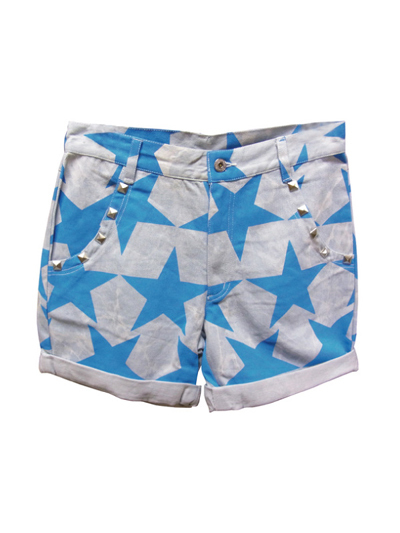 Star Pattern Denim Shorts / SUPER LOVERS