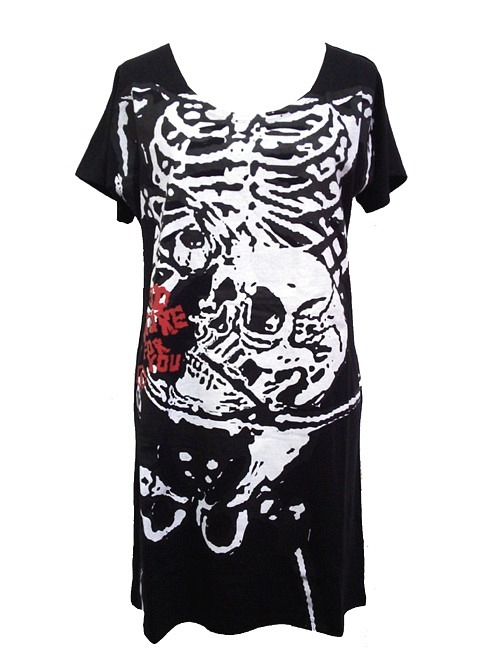 Skull Printed Long T-Shirt / SUPER LOVERS