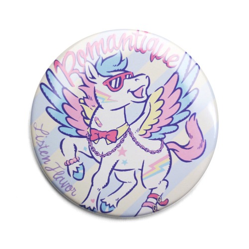 Pegasus Can Badge  (7.6cm) / LISTEN FLAVOR
