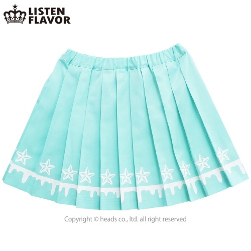 Melty Star Line Pleated Skirt / LISTEN FLAVOR
