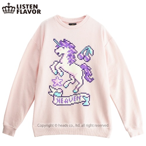 8bit Unicorn Sweatshirt / LISTEN FLAVOR