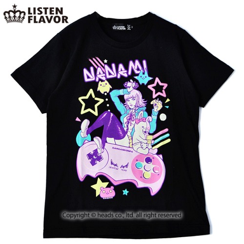 Nanami Chiaki & Monomi T-shirt [Danganronpa x LISTEN FLAVOR] / LISTEN FLAVOR