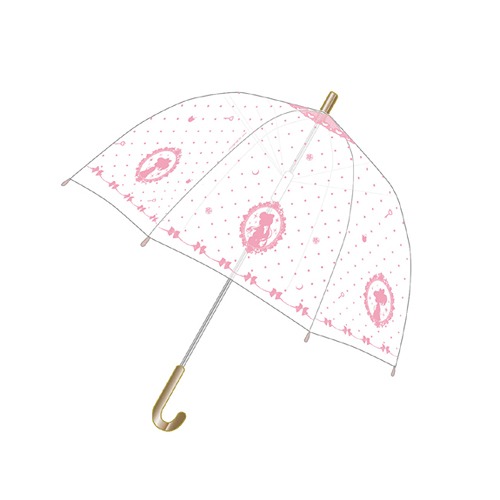 Sailor Moon Crystal Vinyl Umbrella Usagi Tsukino & Chibi Usa (Pink) / 