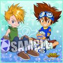 Digimon Adventure Micro Fiber Mini Towel "Taichi (Tai Kamiya) & Yamato (Matt Ishida)" / 